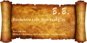 Bedekovich Bottyán névjegykártya